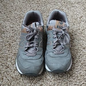Almost new New Balance grey and Rose gold shoes